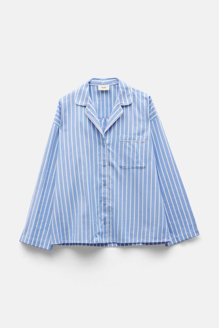 Hush Blue Amita Brushed Cotton Blend Pyjamas - Image 1 of 1