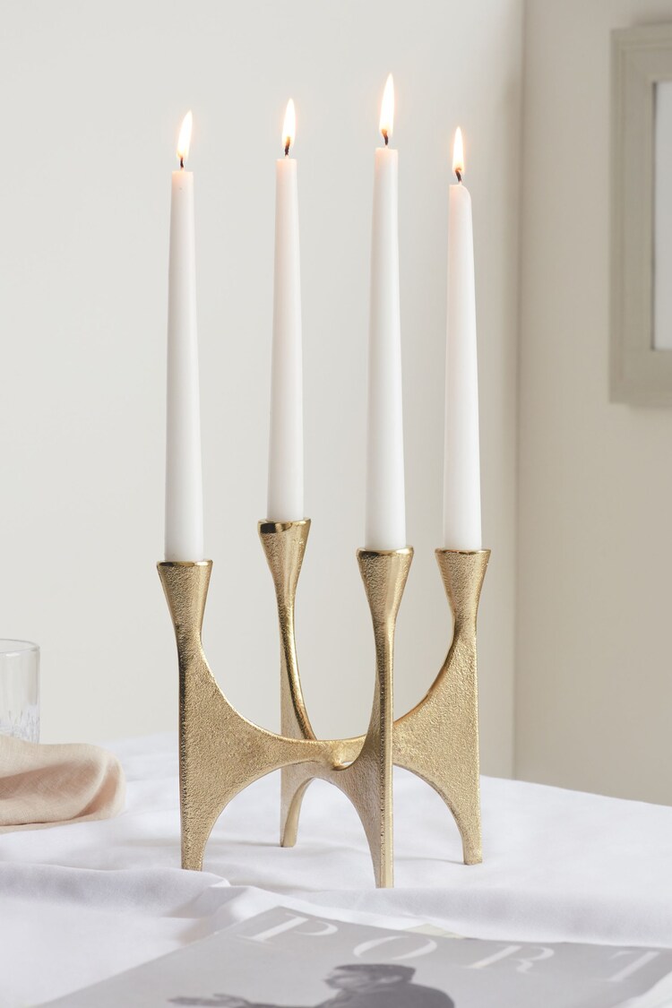 Gold Metal Candelabra - Image 1 of 1