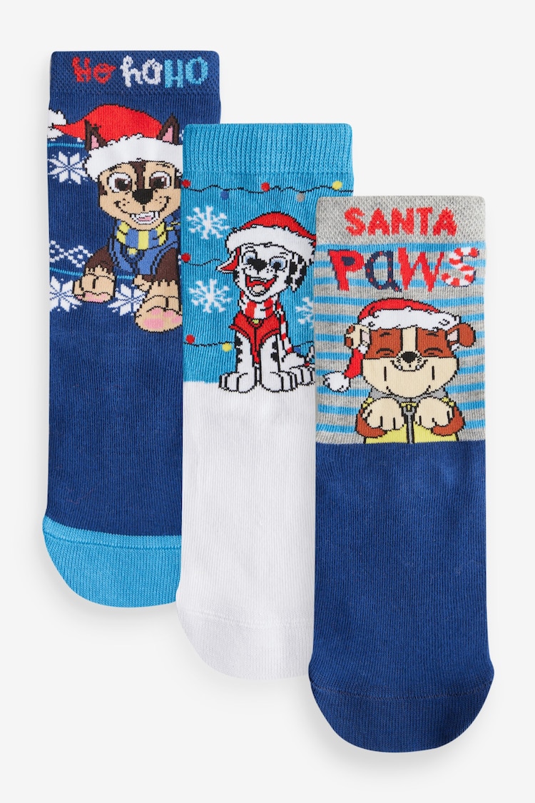 Christmas Paw Patrol Cotton Rich License Socks 3 Pack - Image 1 of 1