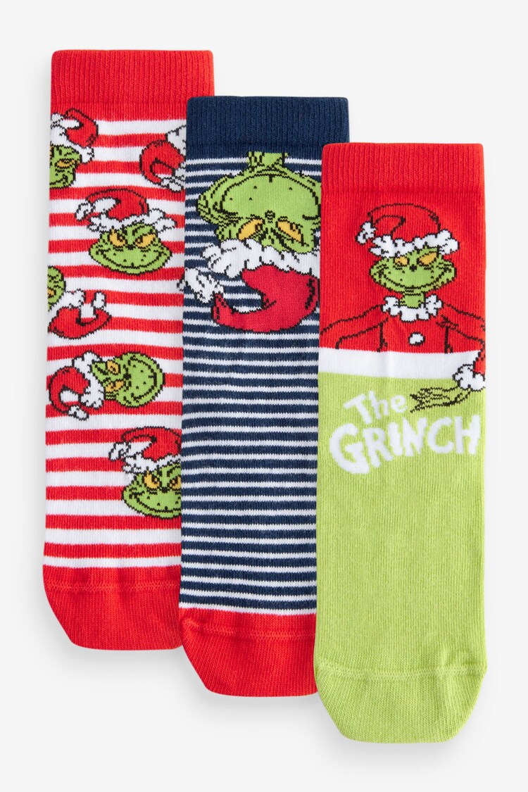 The Grinch Cotton Rich License Socks 3 Pack - Image 1 of 1