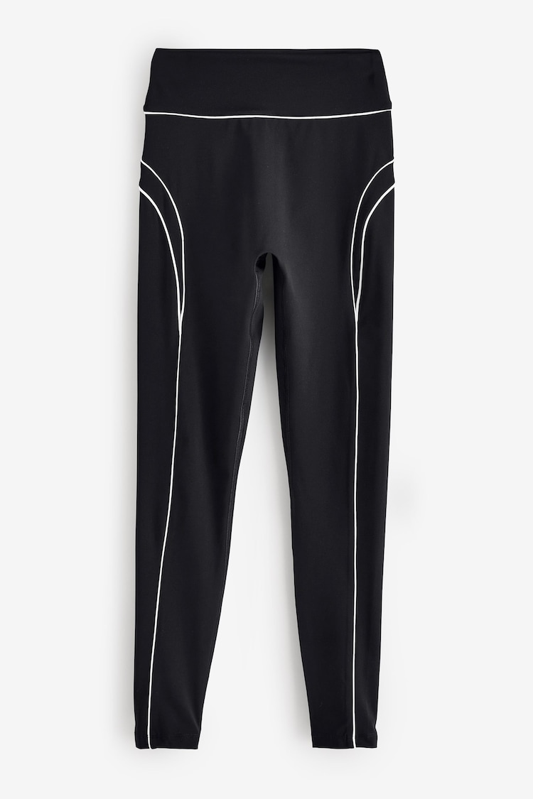 self. Black/White High Waist Leggings - Image 1 of 1