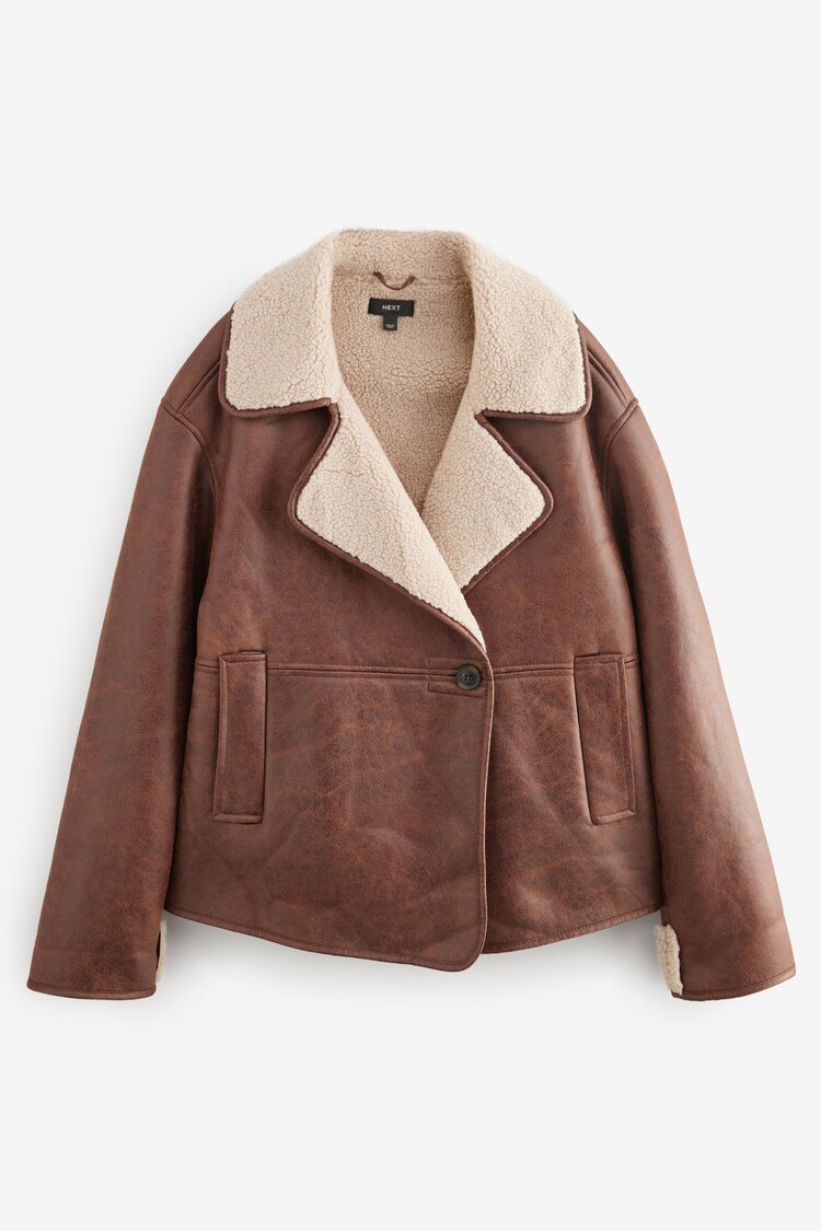 Tan Brown Aviator Jacket - Image 1 of 1