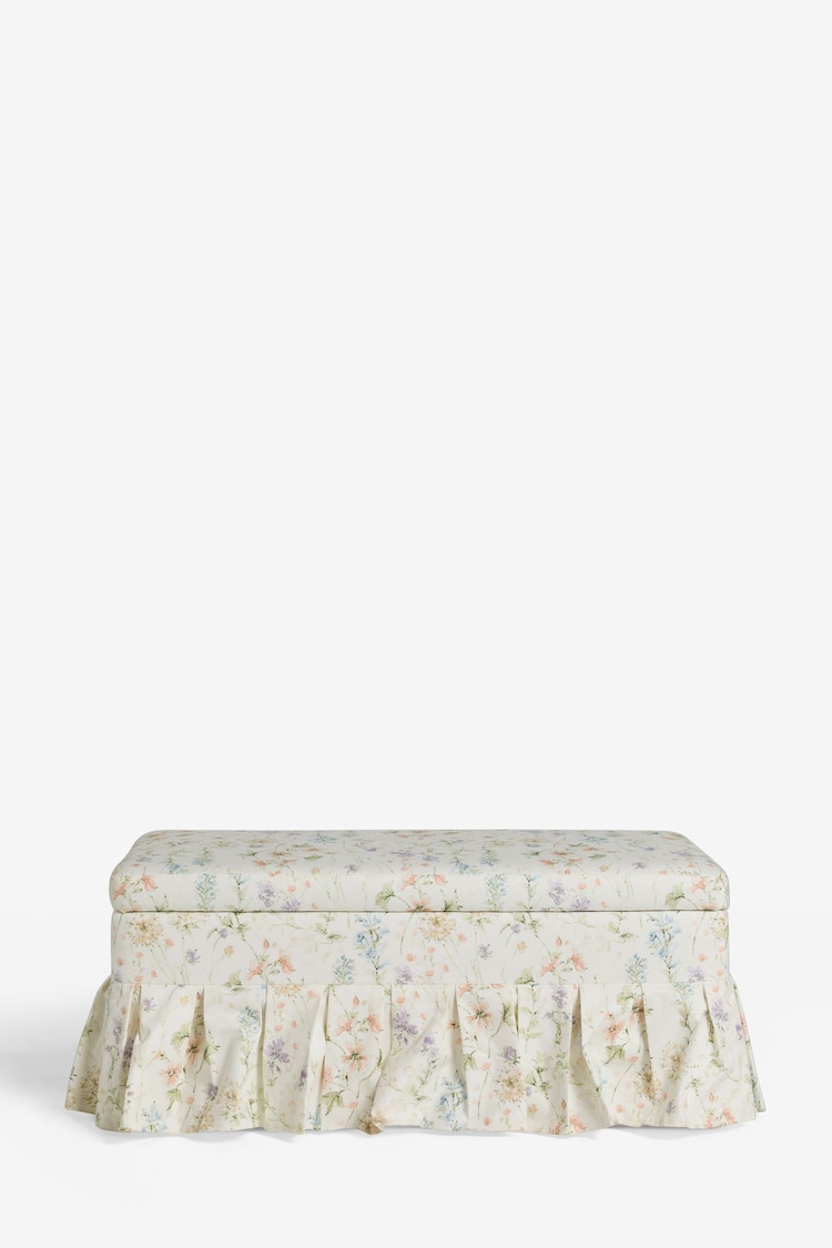 Laura Ashley Wild Meadow Chalk Pink Fifield Storage Ottoman Bench - Image 1 of 1