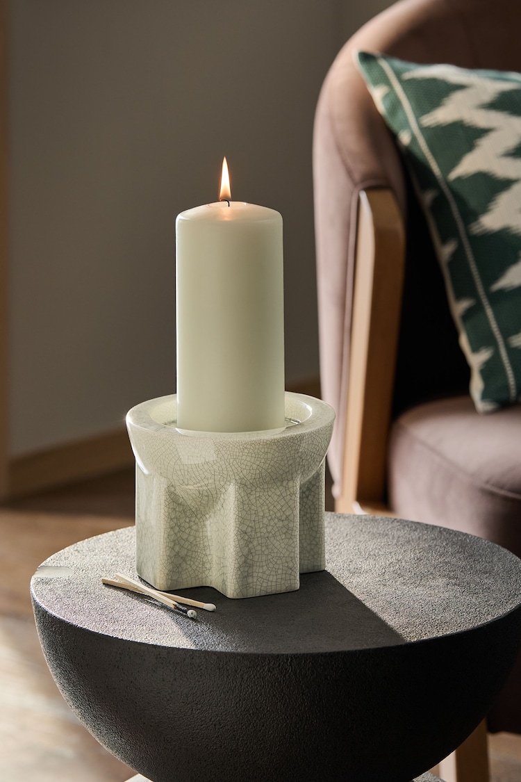 Neutral Footed Pillar Candle Holder - Image 1 of 1