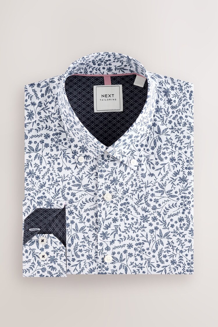 White/Blue Floral Regular Fit - Image 1 of 1