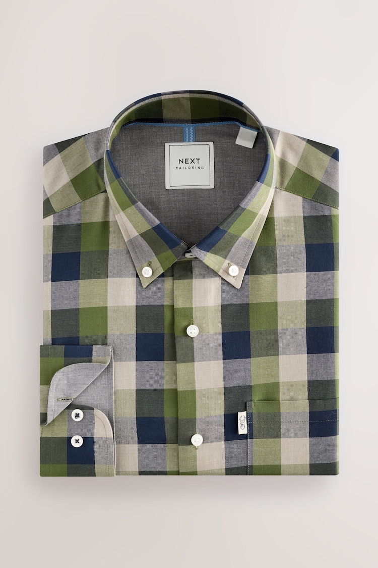 В клетку в буффало Зеленый - Стандартный крой пуговиц Easy Iron Button Down оксфорд рубашки - Изображение 1 из 1 В клетку в буффало Зеленый - Стандартный крой пуговиц Easy Iron Button Down оксфорд рубашки - Изображение 1 из 1