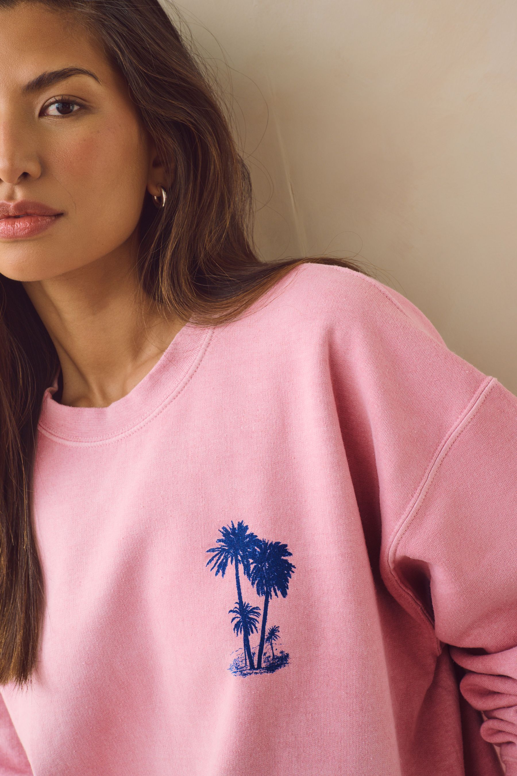 Buy Pink Palm Sweatshirt From Next United Arab Emirates