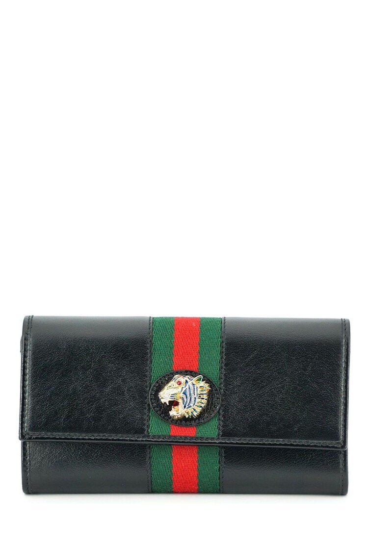 Gucci Authentic Black Wallet with Tiger Metal Hardware - Image 1 of 1