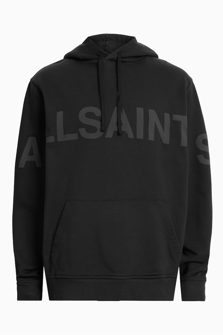 AllSaints Black Biggy Over The Head Hoodie - Image 1 of 1