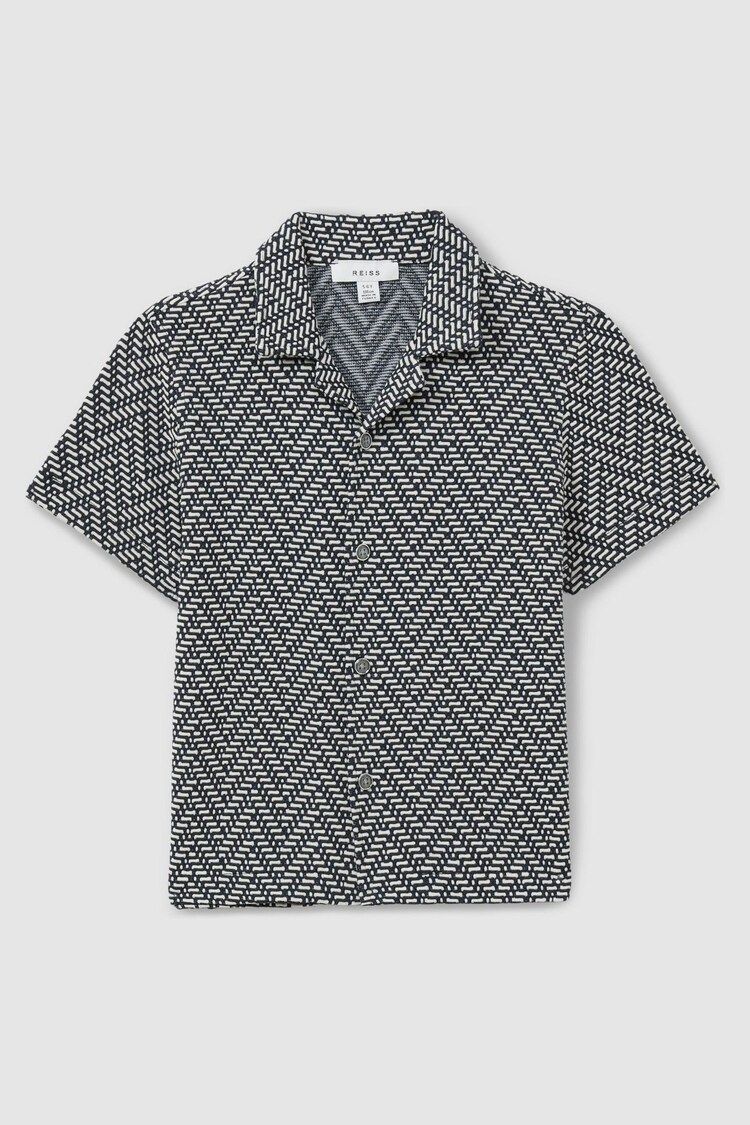Camisa con cuello cubano en zigzag Jono de Reiss - Imagen 1 de 1