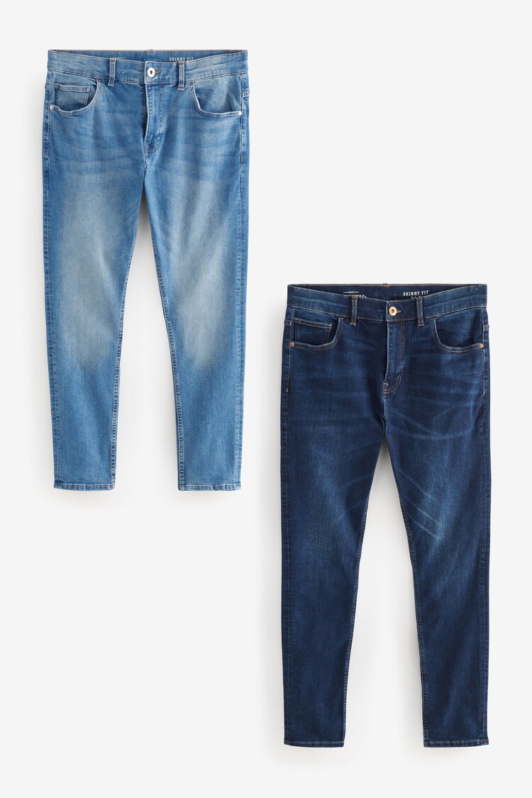 Синий Mid/синий Light - 2 Пакет - Skinny Fit Classic Stretch Jeans - Image 1 of 1