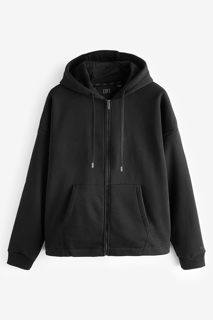 Black EDIT Zip Through Hoodie - Image 1 of 1