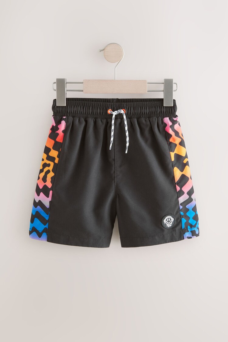Black Checkerboard Printed Swim Shorts (3-16yrs) - Image 1 of 1