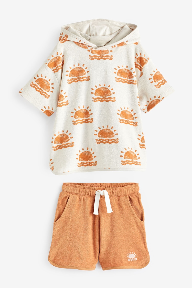 Neutral Sun Print 100% Cotton Toweling Set (3mths-7yrs) - Image 1 of 1