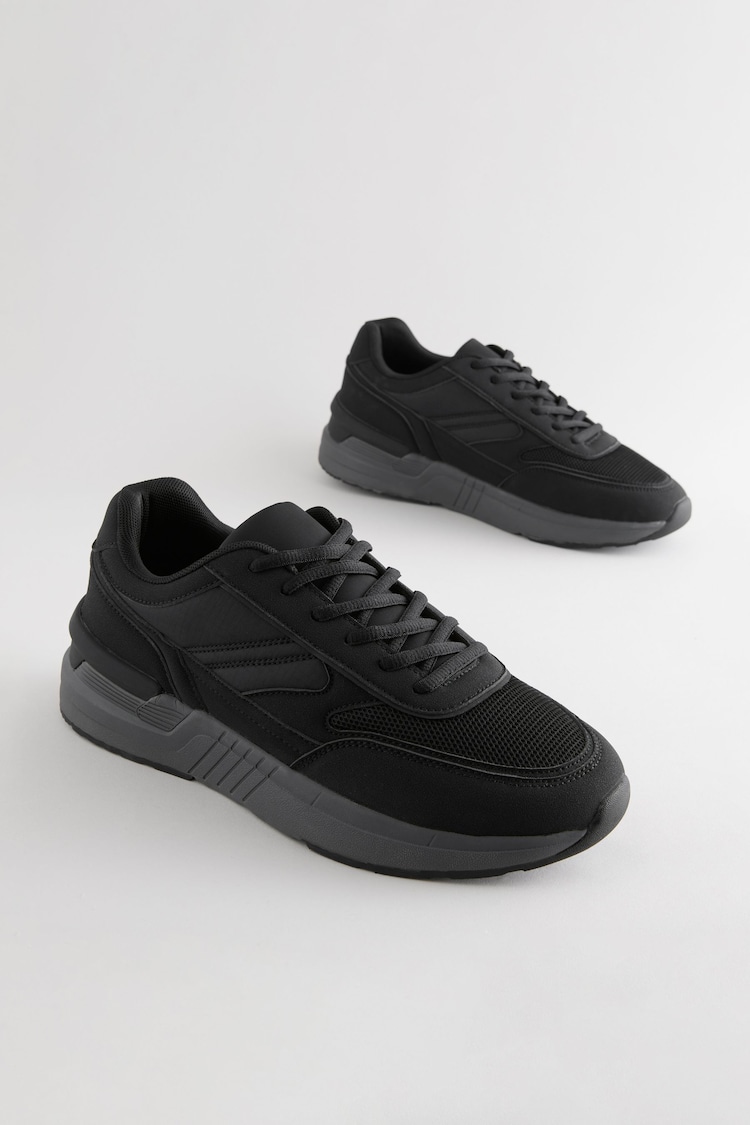 Black Nylon Runners Shoes - Image 1 of 1