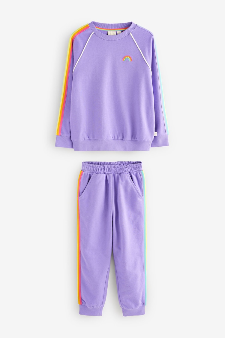 Little Bird by Jools Oliver Lilac Purple Sweatshirt and Joggers Set - Image 1 of 1