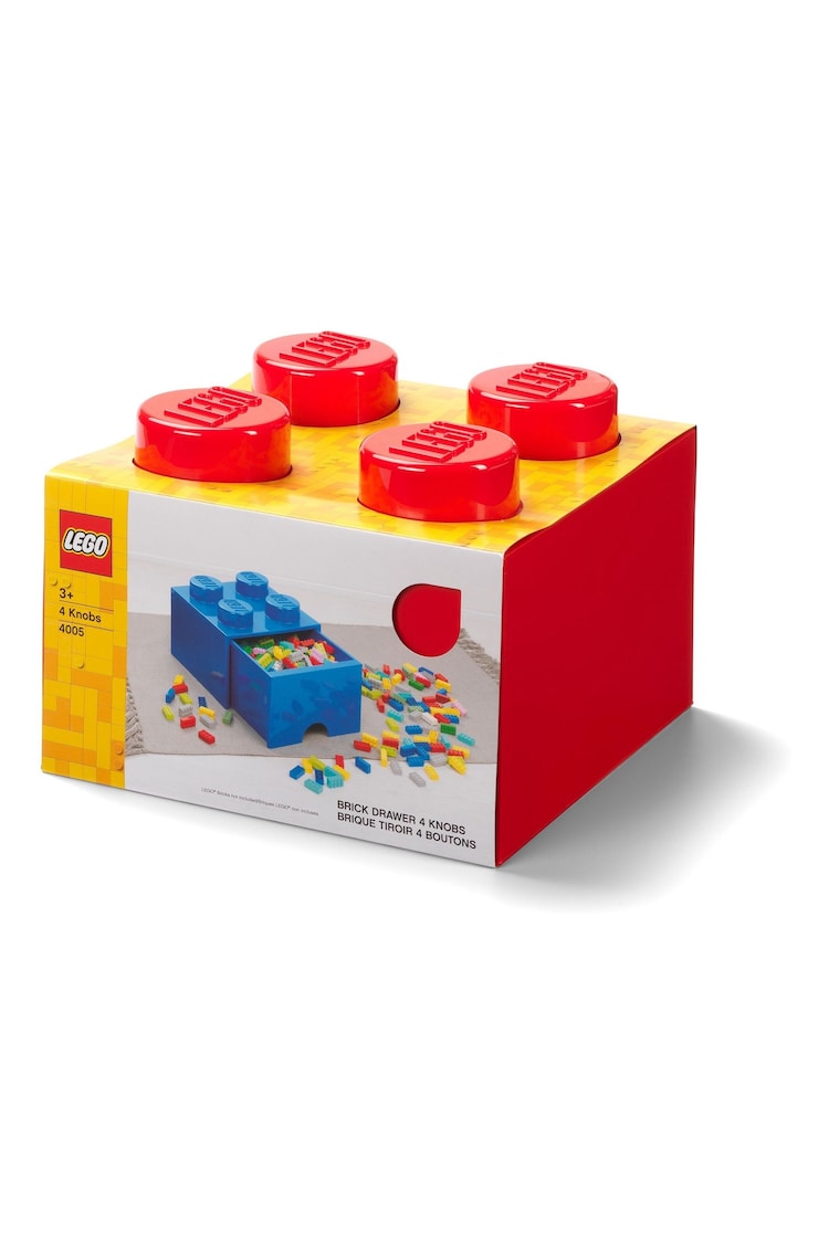 LEGO Red Drawer 4 Knobs 1 Drawers Stackable Storage Box - Image 1 of 1