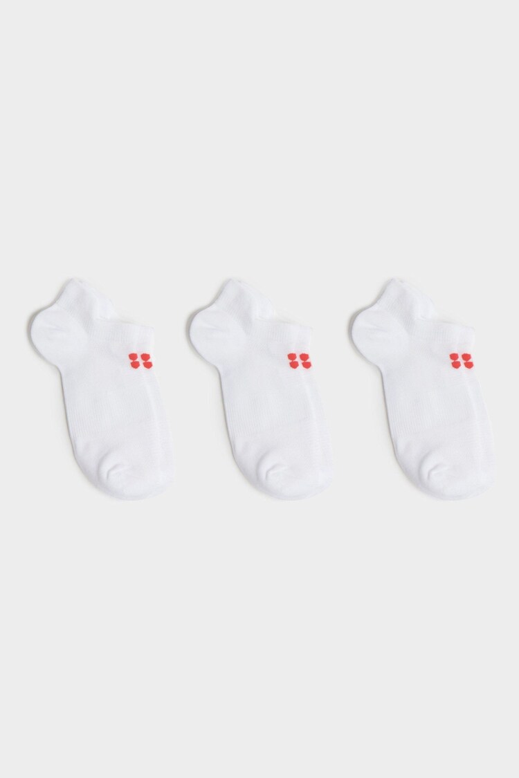 Sweaty Betty White Lightweight Trainer Socks 3 Pack - Image 1 of 1