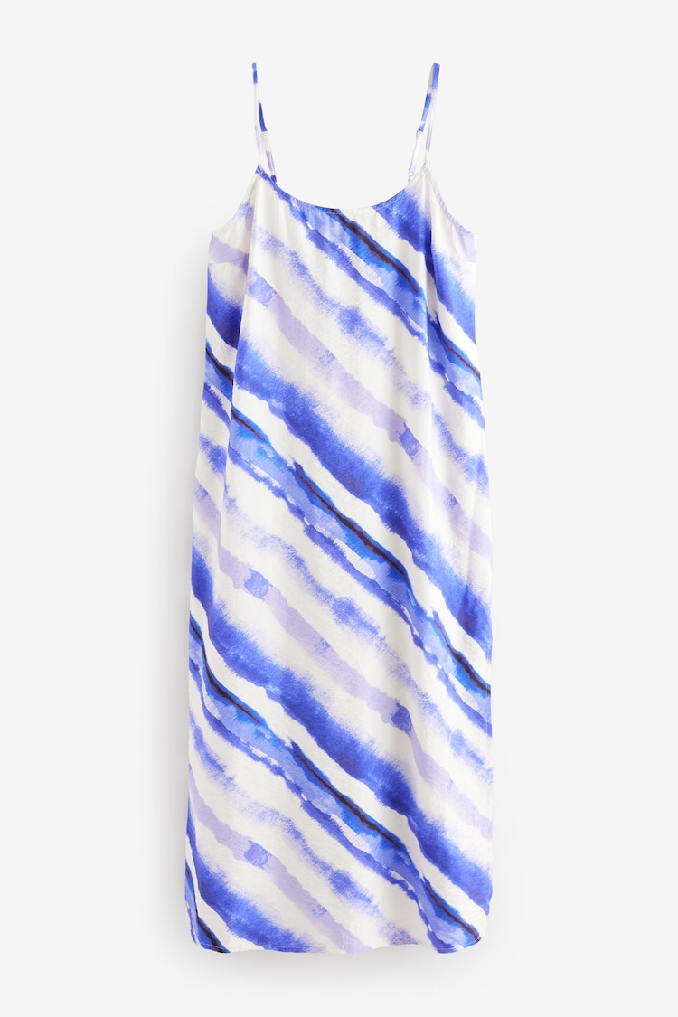Blue Tie Dye Midi Slip Summer Dress - Image 1 of 1