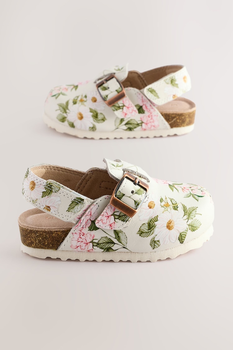 Floral Leather Clogs - Image 1 of 1