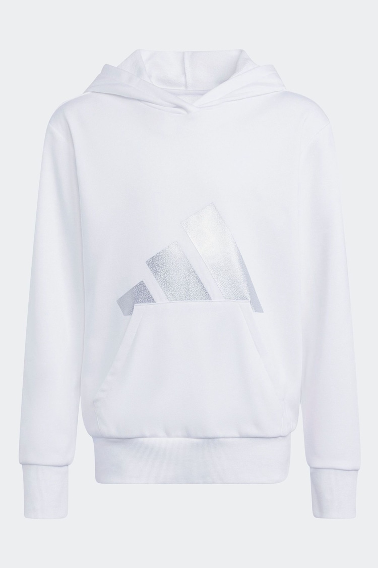 adidas White Essentials Glam Cotton Hoodie - Image 1 of 1