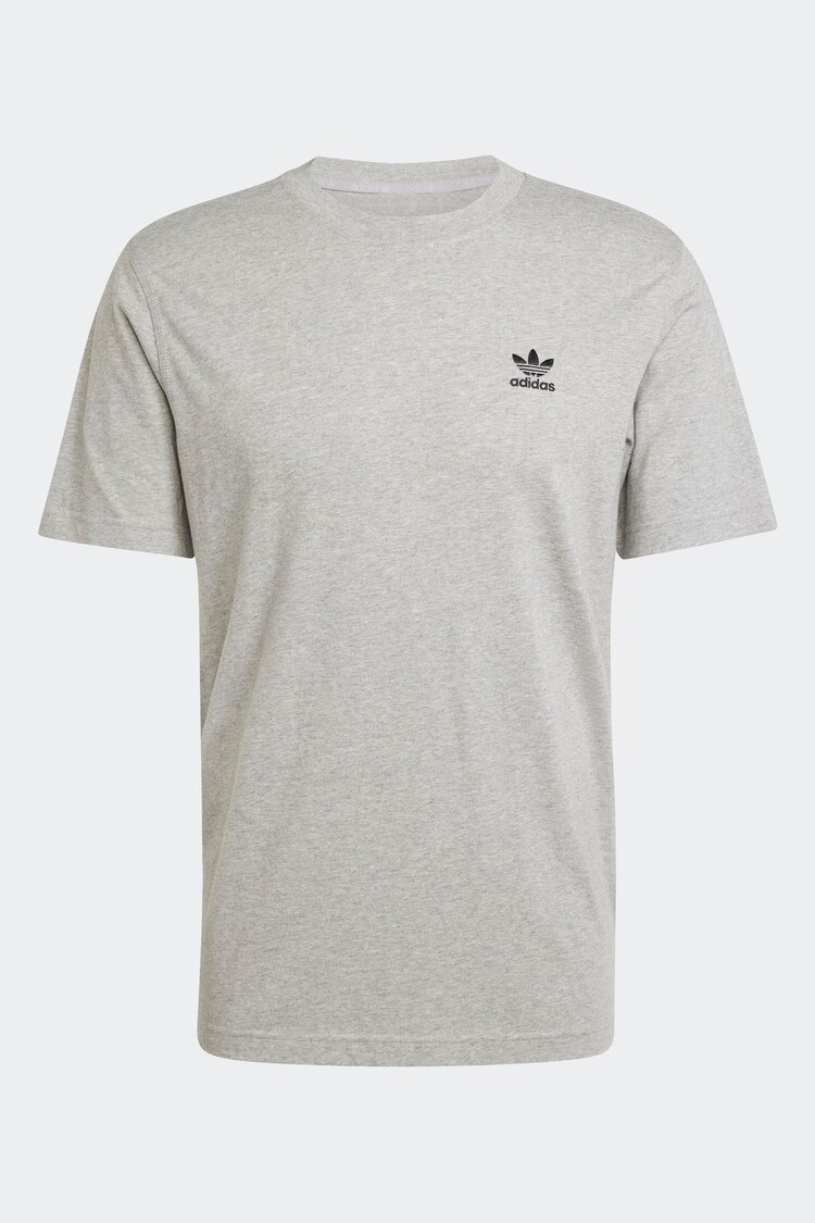 adidas Originals Grey Trefoil Essentials 100% Cotton T-Shirt - Image 1 of 1