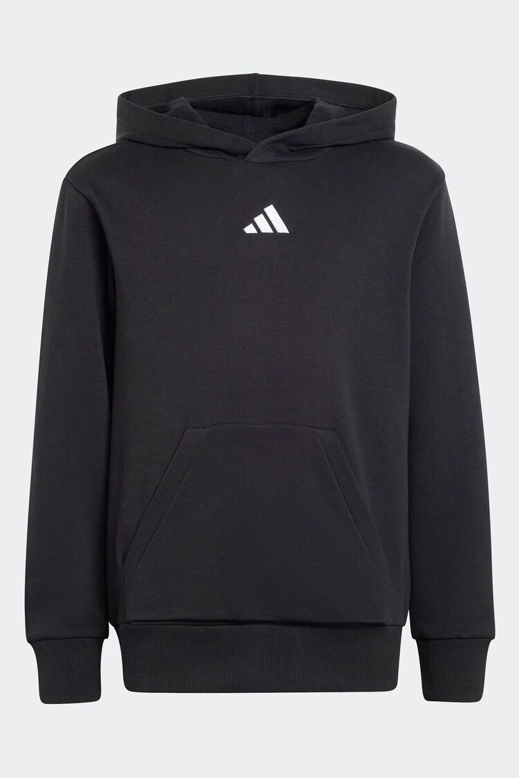 adidas Black Small Logo Fleece Hoodie - Image 1 of 1
