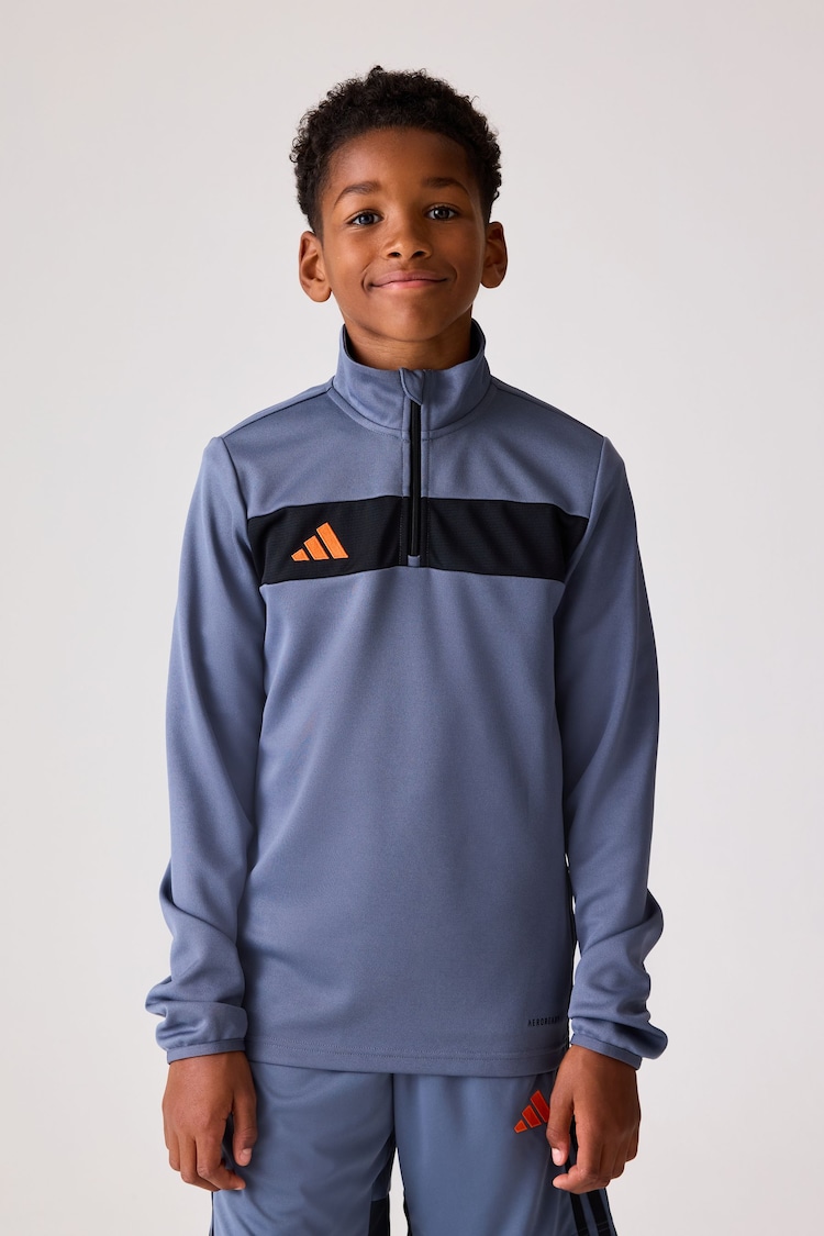 Gris Cromado - adidas Tiro Essentials Quarter Zip Training Sweat Top - Imagen 1 de 1