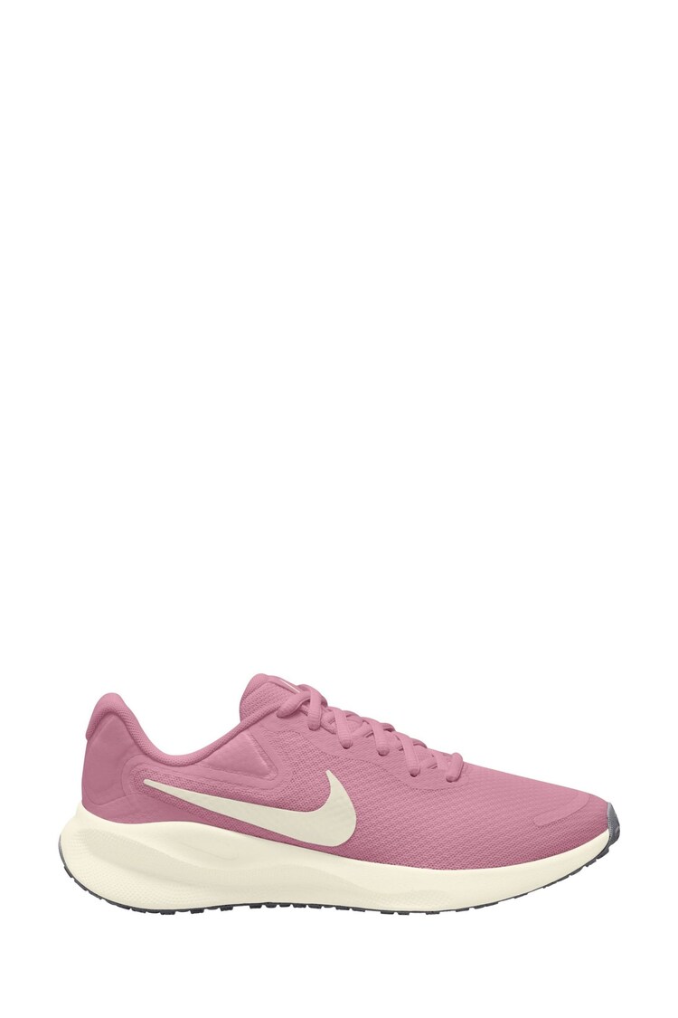 Nike Pink/White Revolution 7 Road Running Trainers - Image 1 of 1