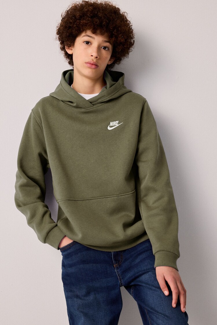 Nike Medium Olive Green Club Fleece Pullover Hoodie - Image 1 of 1