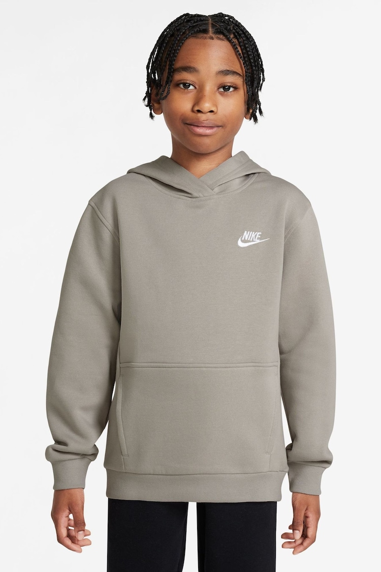 Nike College Grey Club Fleece Pullover Hoodie - Image 1 of 1