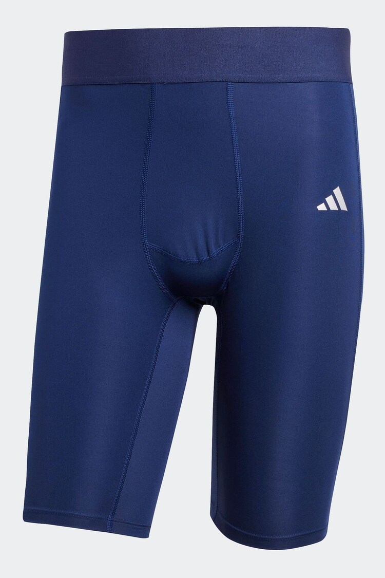 adidas Blue Techfit Short Tights - Image 1 of 1