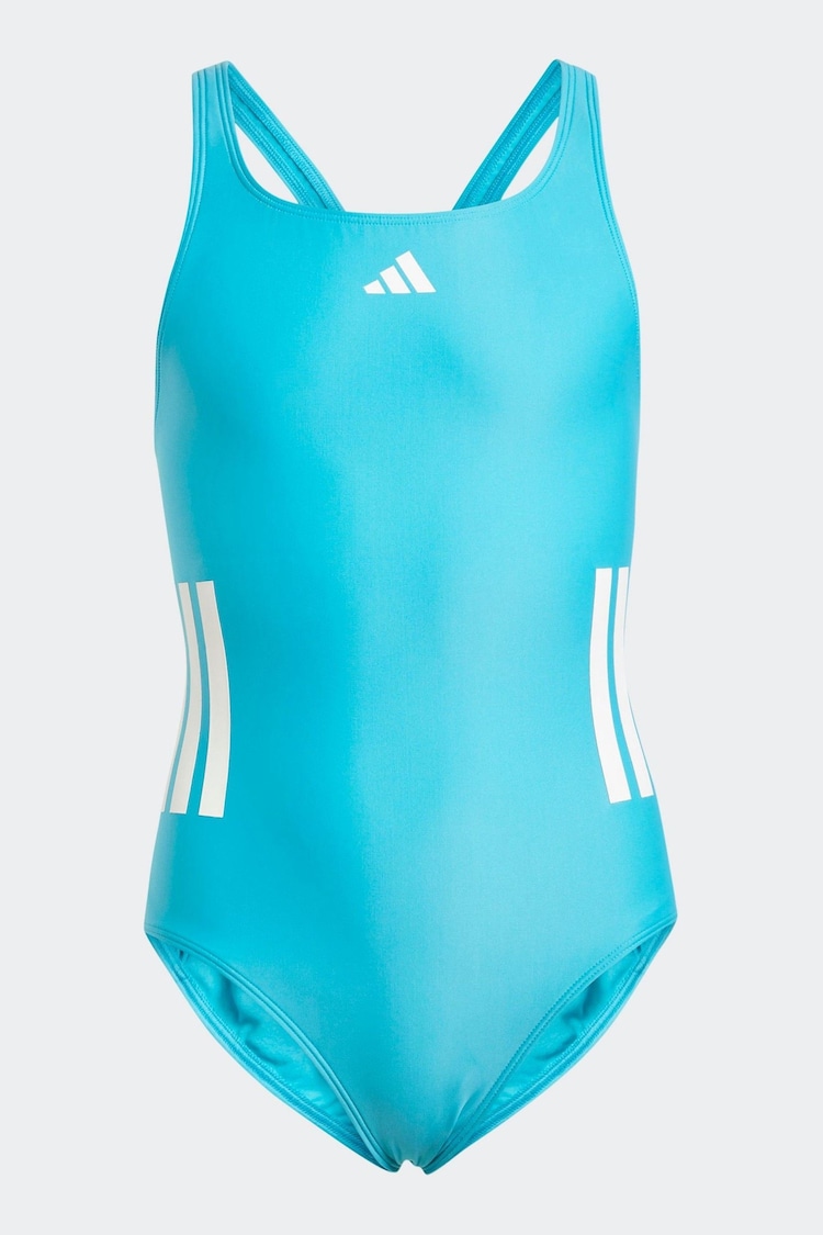 adidas Green 3 Stripe C Back Swimsuit - Image 1 of 1
