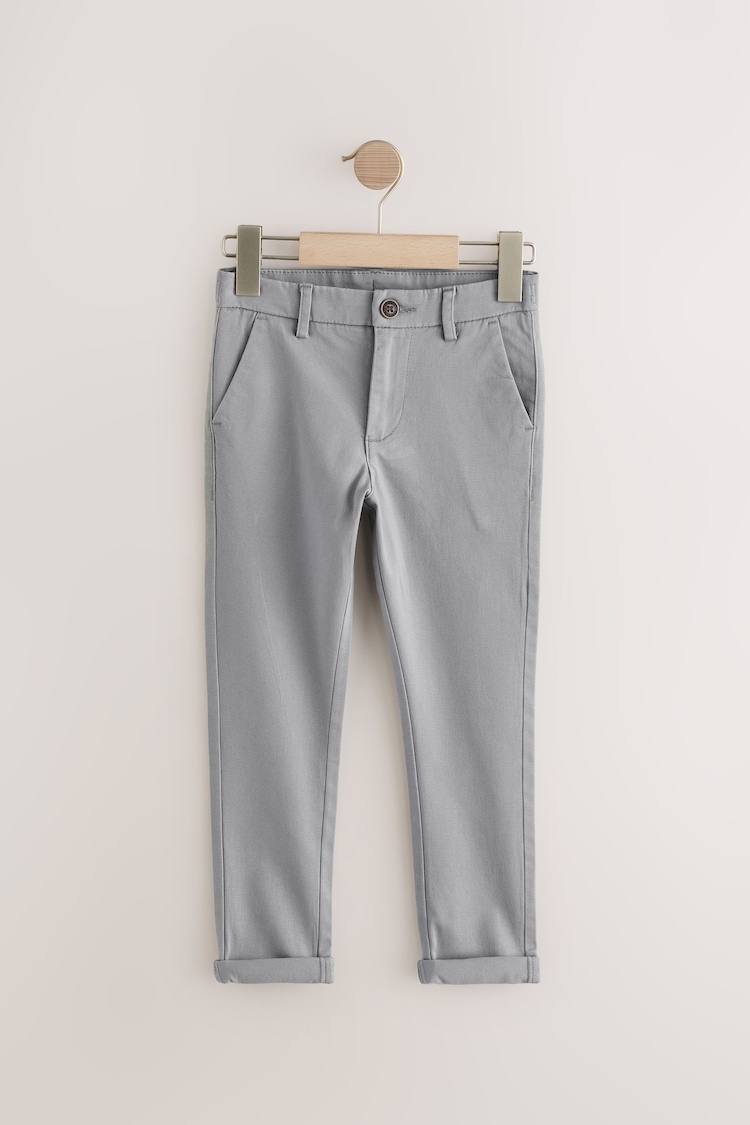 Grey Skinny Fit Stretch Chino Trousers (3-17yrs) - Image 1 of 1