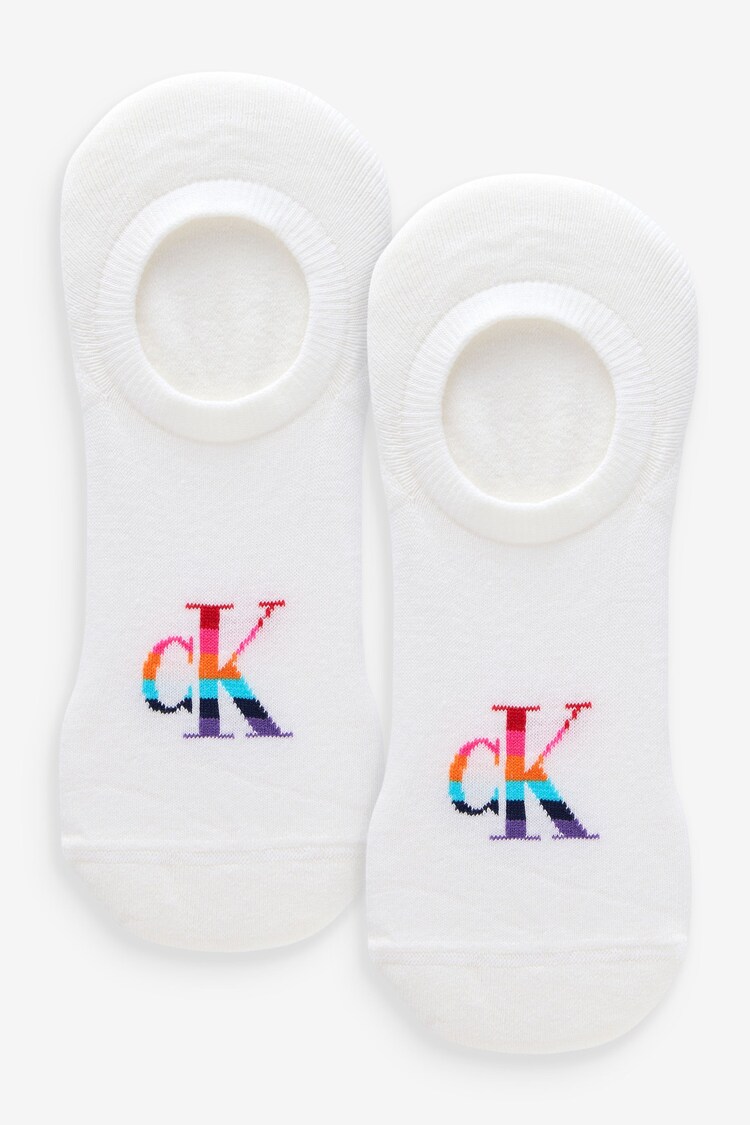 Calvin Klein White Footie Mens High Socks - Image 1 of 1