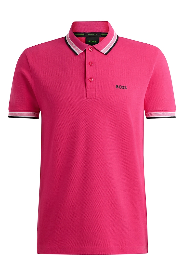 Hellrosa - BOSS – Paddy – Polo-Shirt mit Streifen aus 100 % Baumwolle - Bild 1 von 1