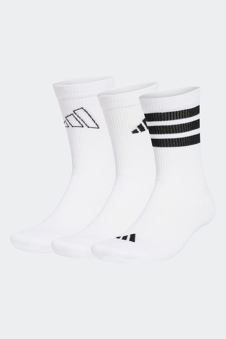 adidas White Logo Socks 3 Pack - Image 1 of 1