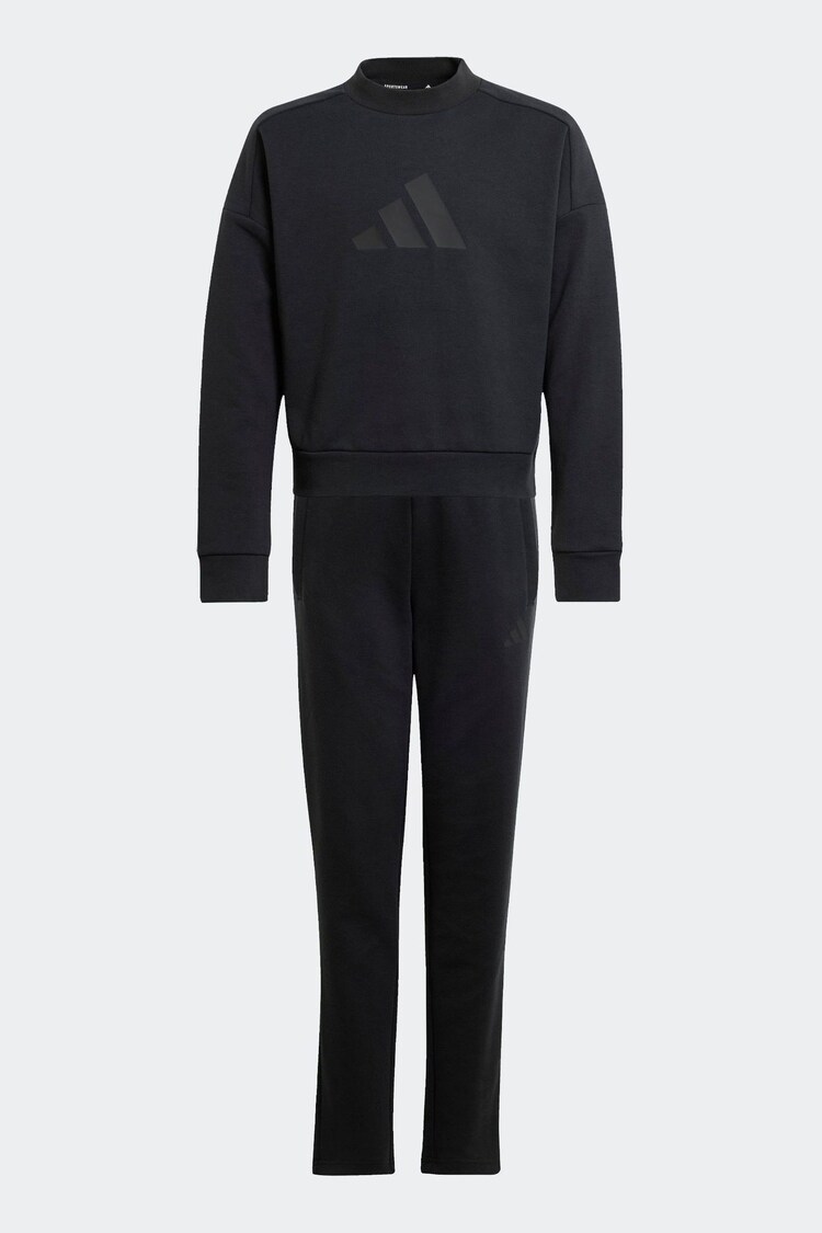 adidas Black Future Icons Logo Tracksuit - Image 1 of 1