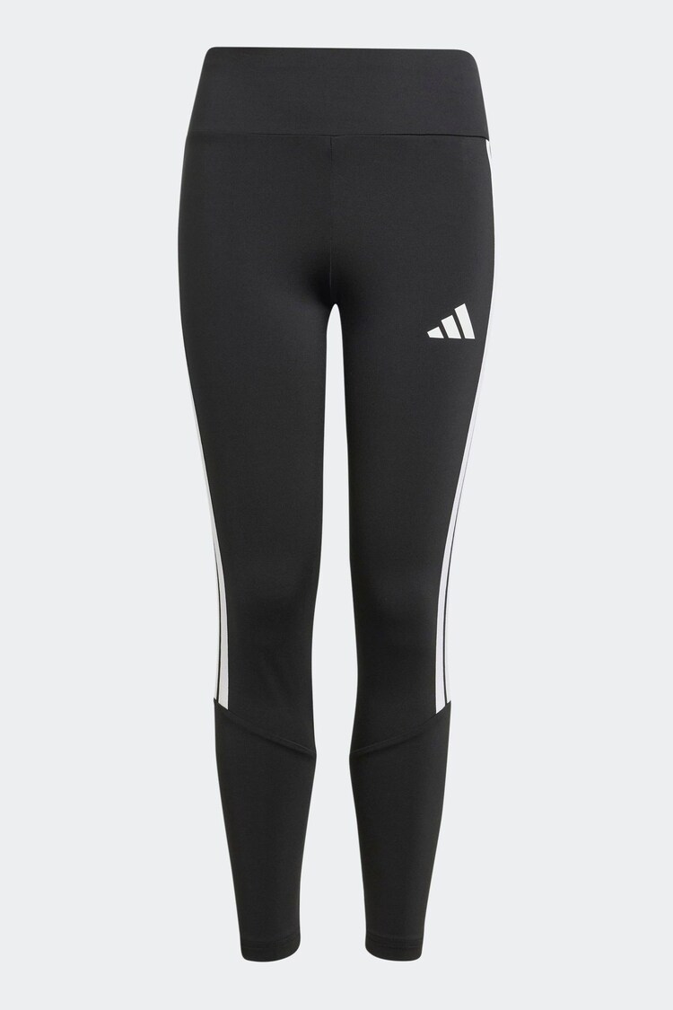 adidas Black Train Essentials 3 Stripe Leggings - Image 1 of 1