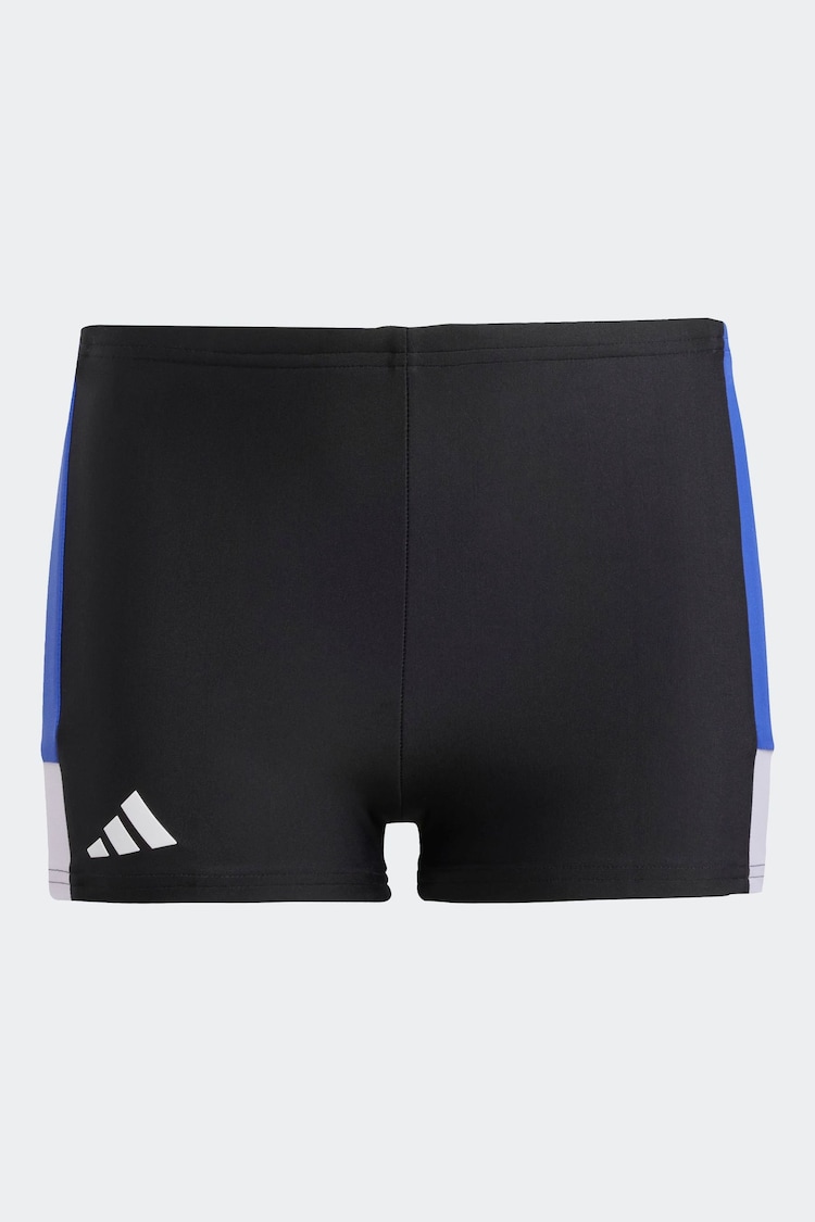 adidas Black Performance Colour Block Swim Boxer Shorts - Image 1 of 1