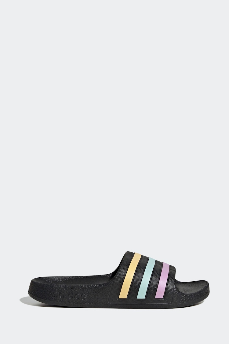 Negro/multicolor - Chanclas juveniles Adilette de Adidas - Imagen 1 de 1