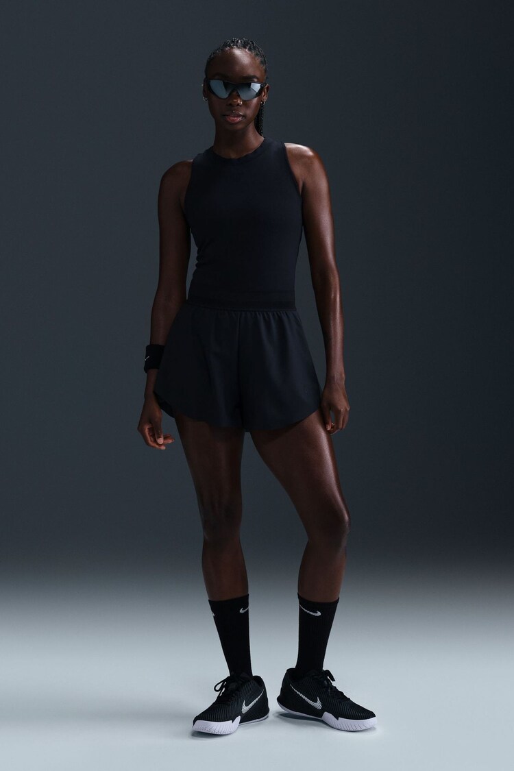 Nike Black Dri-FIT Court Ace Advantage Tennis Shorts - Image 1 of 1