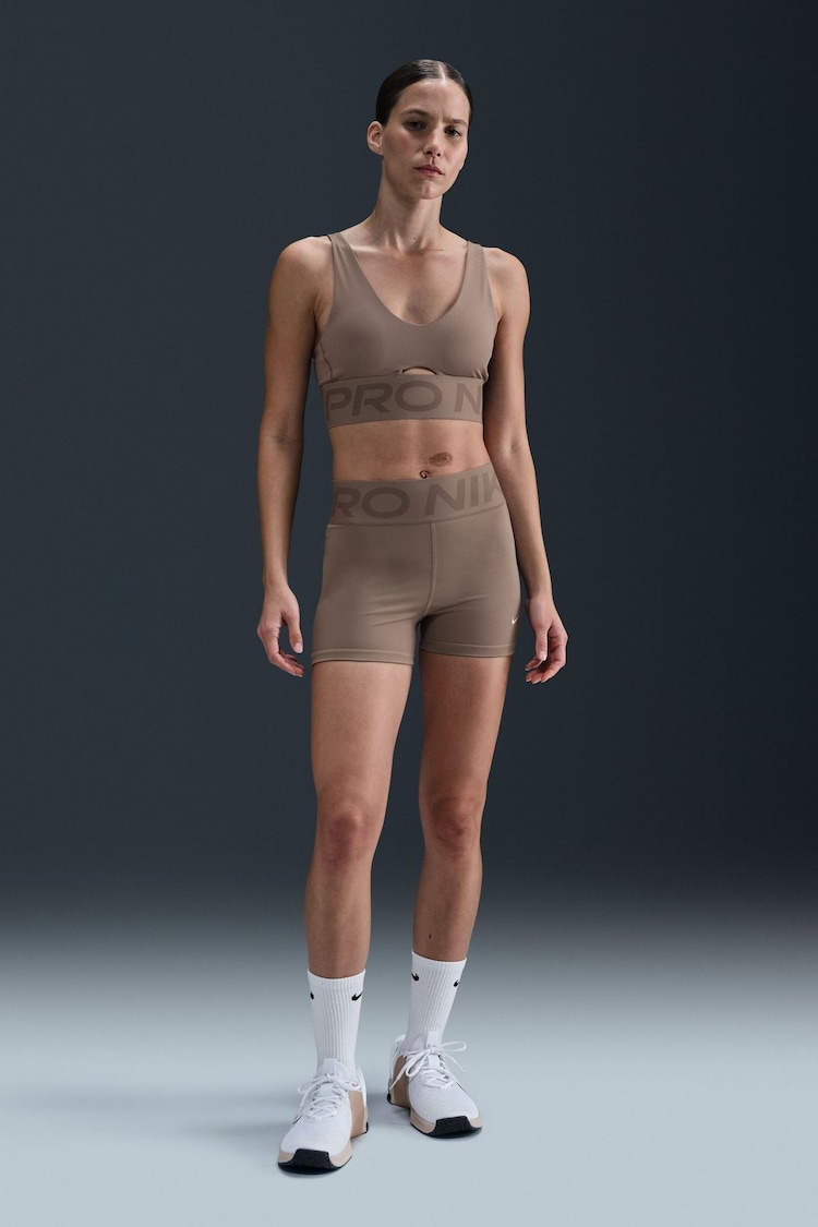 Nike Brown Pro Sculpt High Waisted 3 Cycling Shorts - Image 1 of 1