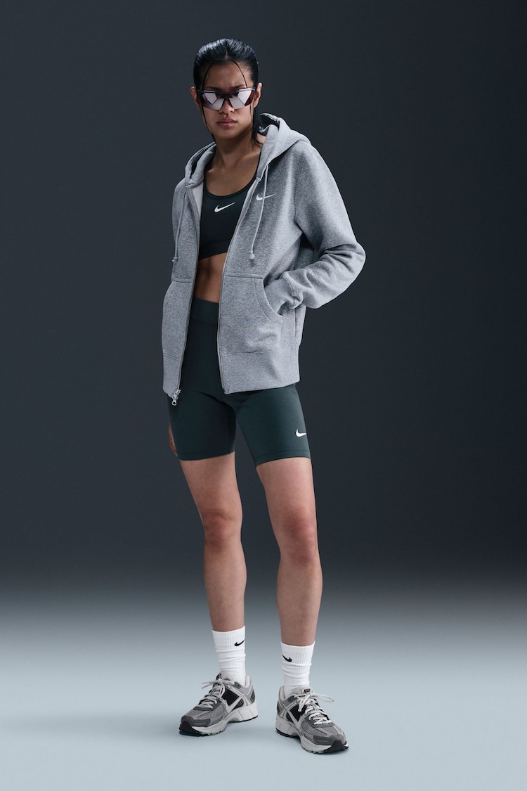 Nike Dark Grey Heather Phoenix Fleece Full Zip Hoodie - Image 1 of 1