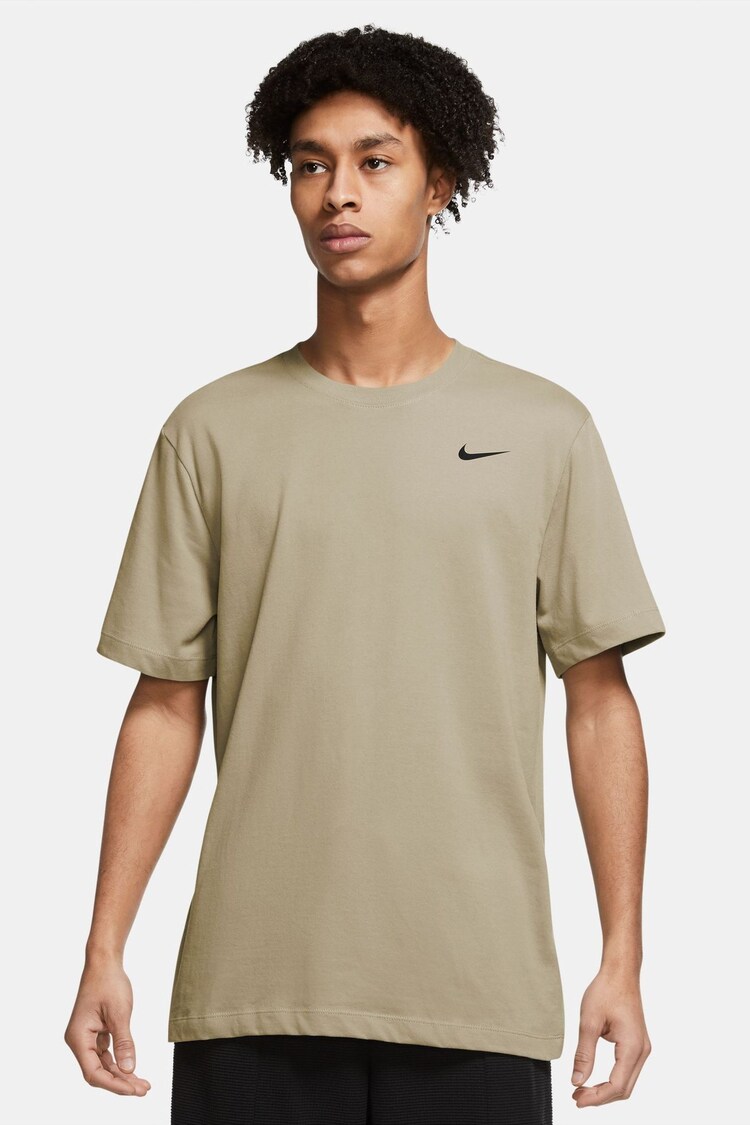 Nike Desert Khaki Dri-FIT Training T-Shirt - Image 1 of 1