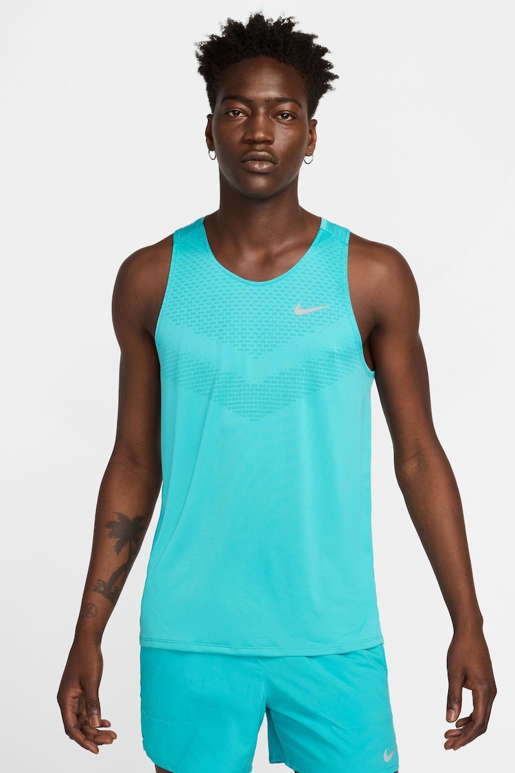 Nike Cactus Blue Stride Dri-FIT ADV Running Vest Top - Image 1 of 1