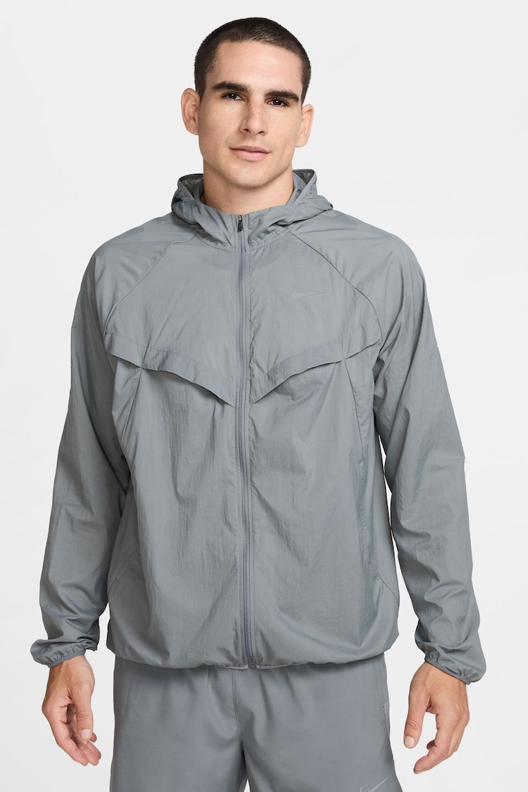 Nike Smoke Grey Dri-FIT Stride Woven Running Jacket - Image 1 of 1