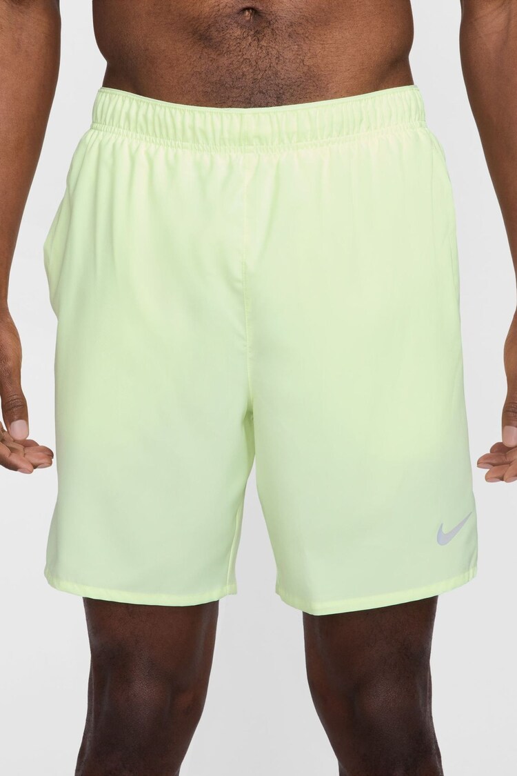 Nike Lime Green 7 Inch Challenger Dri-FIT 7 inch Briefs Lined Running Shorts - Image 1 of 1