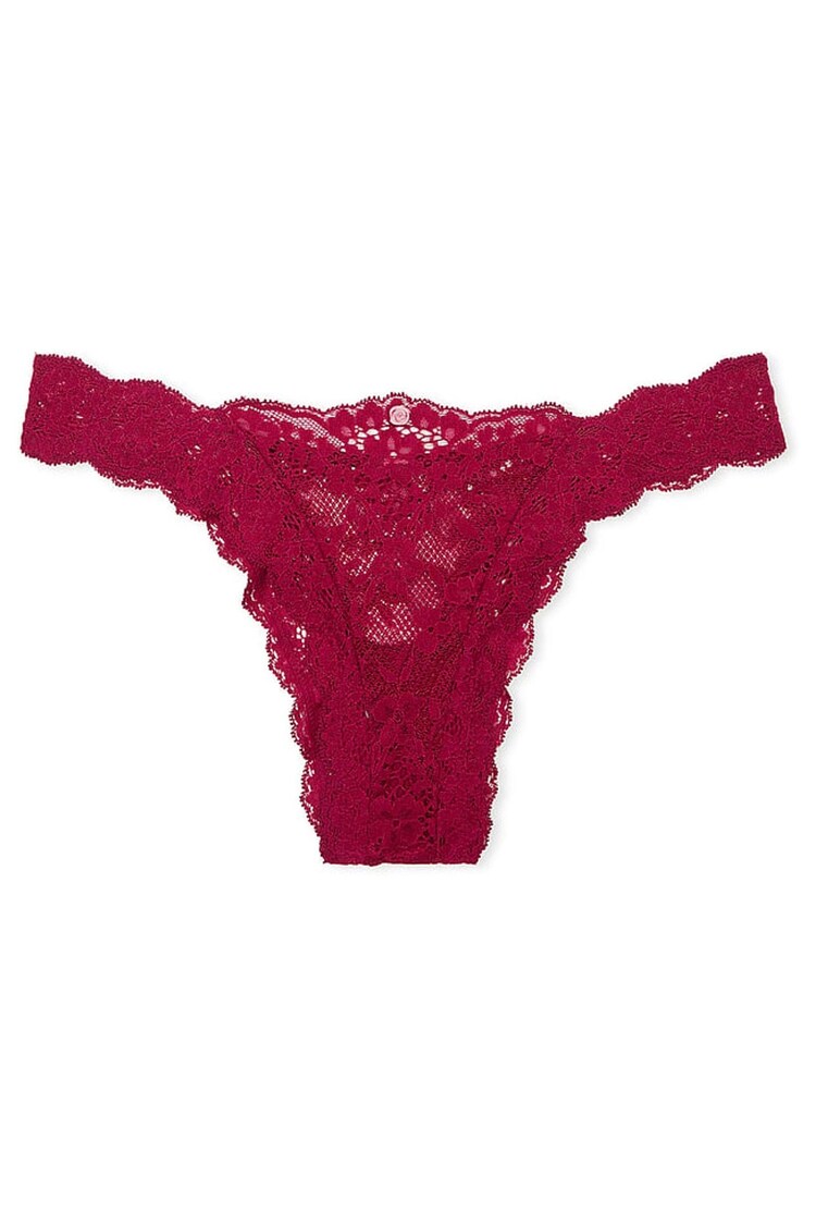 Victoria's Secret Campari Red Brazilian Lace Knickers - Image 1 of 1