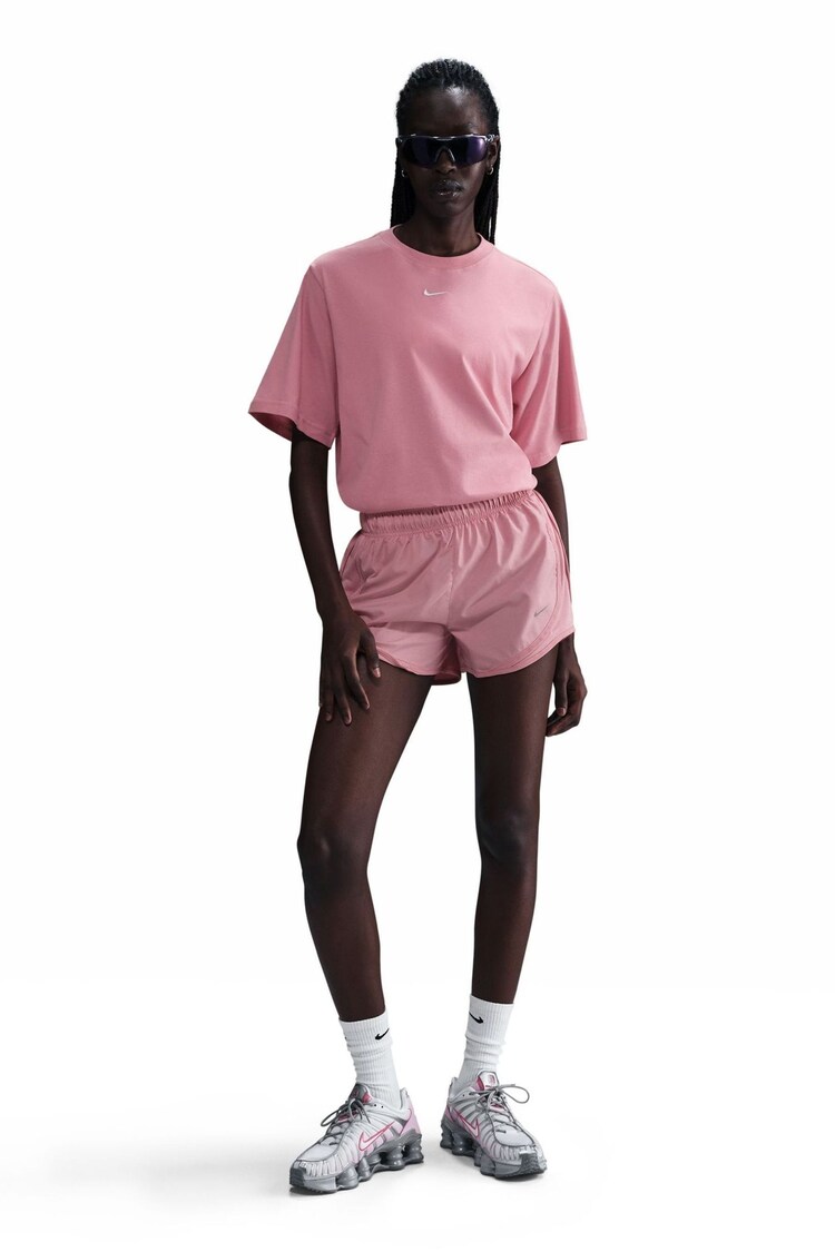 Nike Pink Oversized Mini Swoosh Sportswear T-Shirt - Image 1 of 1